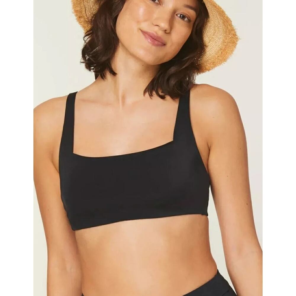 Andie Swim The Rye Bikini Top in Black S NWT